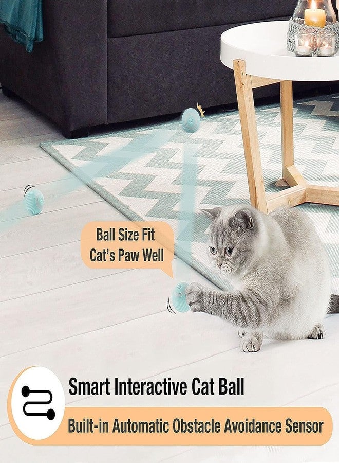 Scribify Interactive Smart Cat Ball,Quiet Cat Toys for Indoor Cats Adult Automatic 360° Rotating Kitten Toys,Intelligent Automatic Mobile Ball USB Charging Pet Toy,Fun Gift for Kitten - Image 4